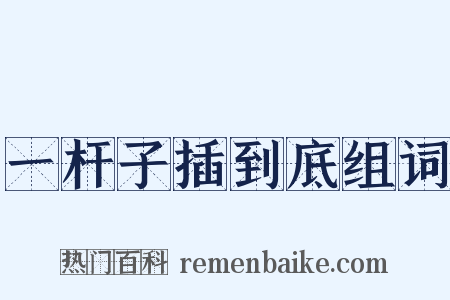 一杆子插到底组词是什么意思的图片